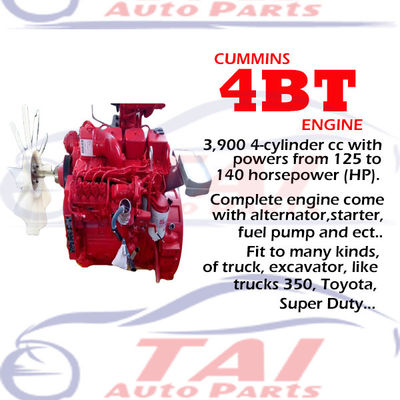Buen precio Motor diésel completo 4BT 3.9L para maquinaria de ingeniería de camiones Cummins en línea