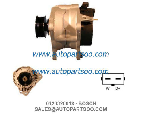 Buen precio 0123320018 0986040330 - Alternador BOSCH 12V 90A Alternadores en línea