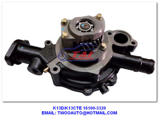 Buen precio K13D K13CTE Bomba de dirección para automóviles, piezas para camiones Bomba de agua K13C Assy OEM 16100-3320 en línea