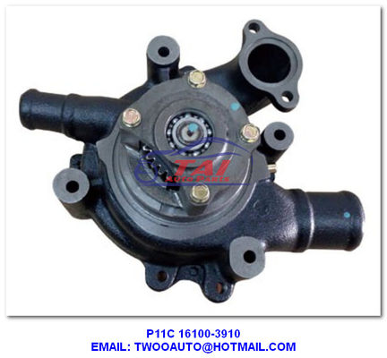 Buen precio Componentes de refrigeración de camiones, bomba de dirección de potencia de automóviles, bomba de agua P11C para autobuses HINO OEM 16100-3910 en línea