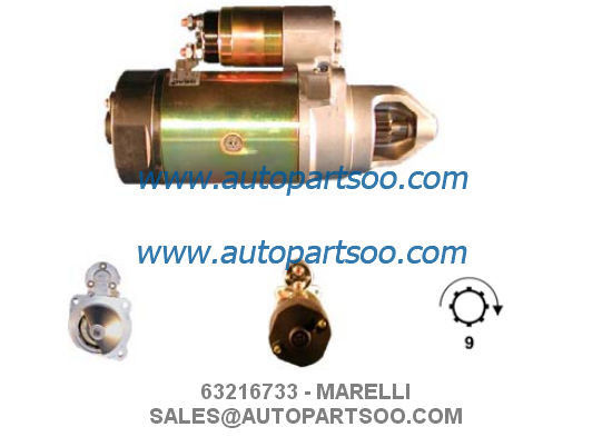 Buen precio 63216702 63216733 - MOTOR ARRANQUE MARELLI 24V 4KW 9T MOTORES DE ARRANQUE en línea