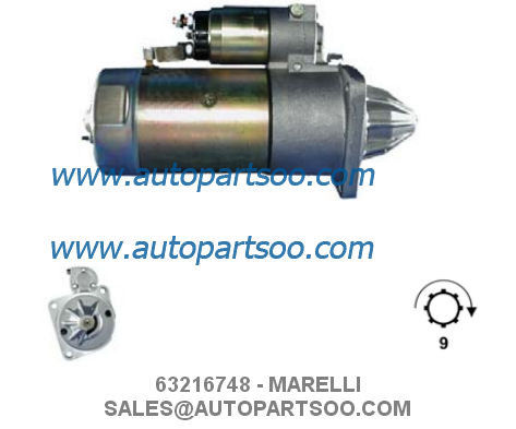 Buen precio 63216748 MT67DB - MOTOR ARRANQUE MARELLI 24V 4KW 9T MOTORES DE ARRANQUE en línea